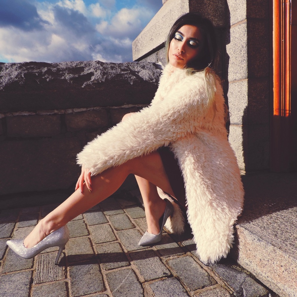 White Faux Fur Coat